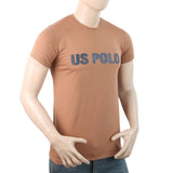 Men's Printed Half Sleeves T-Shirt - Brown, Men, T-Shirts And Polos, Chase Value, Chase Value
