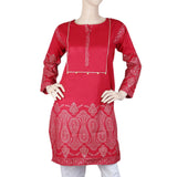 Women's Cotton Plain Kurti - Maroon, Women, Ready Kurtis, Chase Value, Chase Value