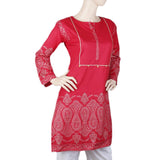 Women's Cotton Plain Kurti - Maroon, Women, Ready Kurtis, Chase Value, Chase Value