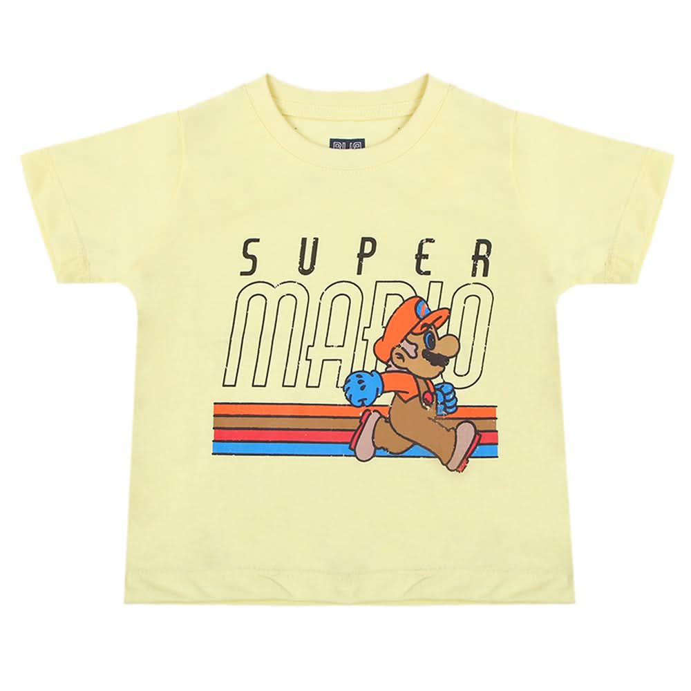 Boys Half Sleeves T-Shirt - Lemon, Boys T-Shirts, Chase Value, Chase Value