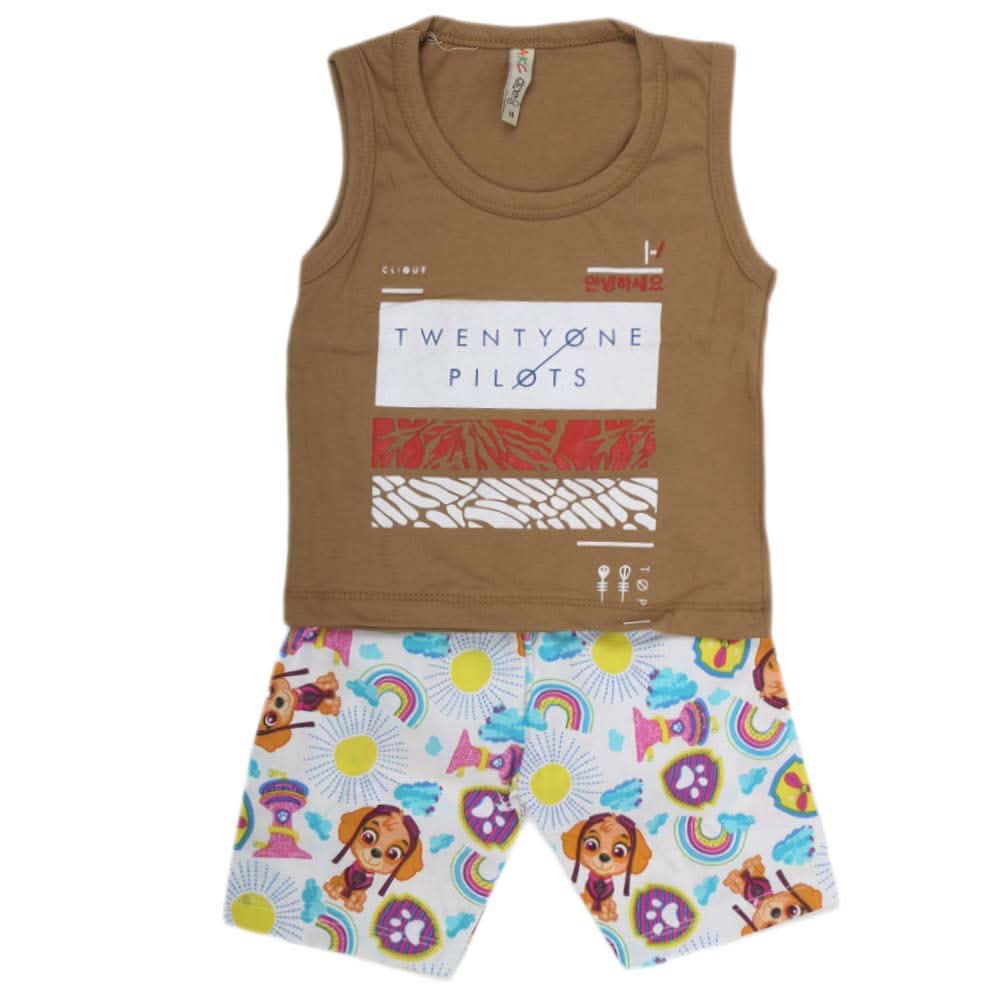 Boys Sando 2 Piece Suit - Khaki, Kids, Boys Sets And Suits, Chase Value, Chase Value