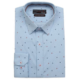 Men's Printed Business Casual Shirt - Sky Blue, Men, Shirts, Chase Value, Chase Value