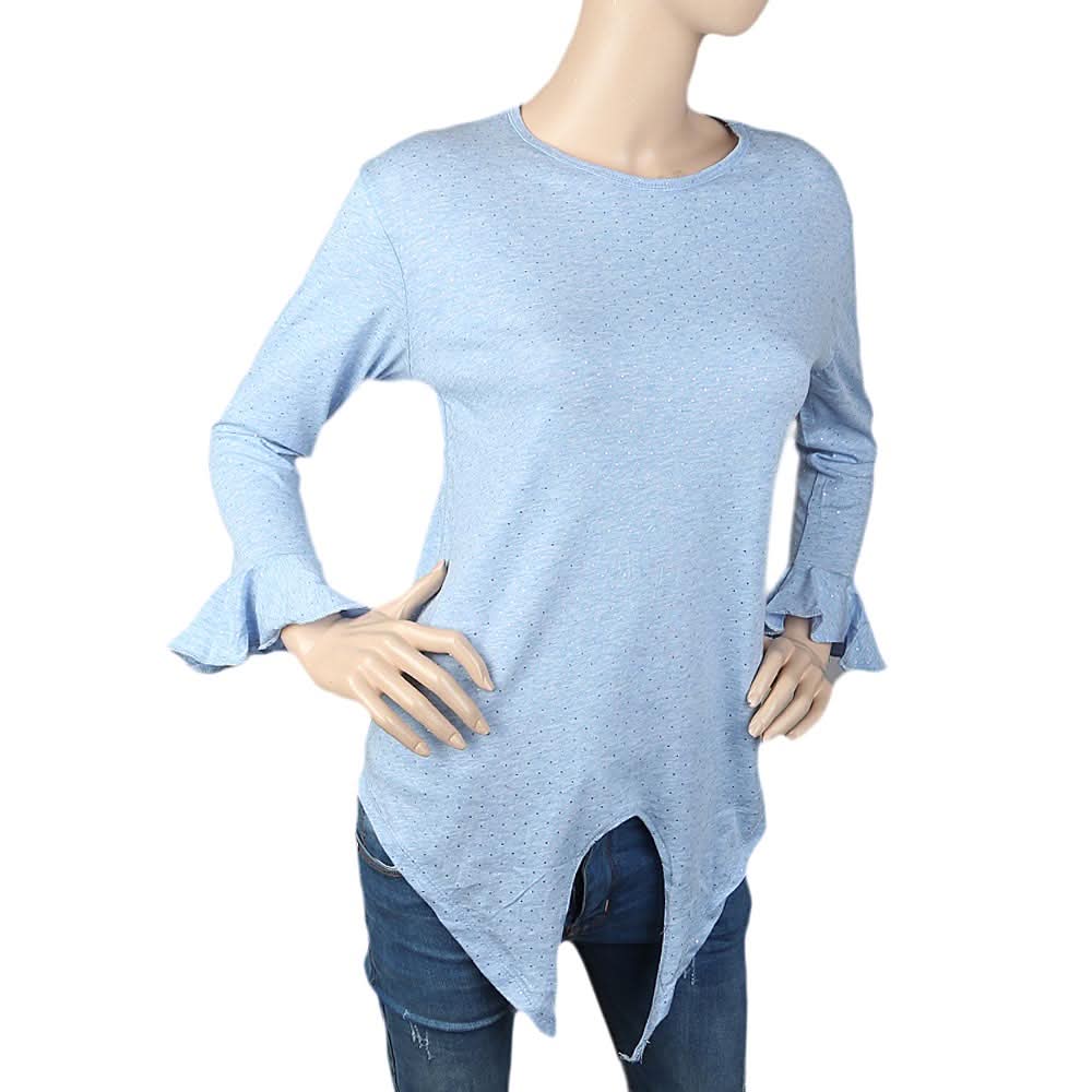 Women's Full Sleeves Western Top - Blue, Women, T-Shirts And Tops, Chase Value, Chase Value