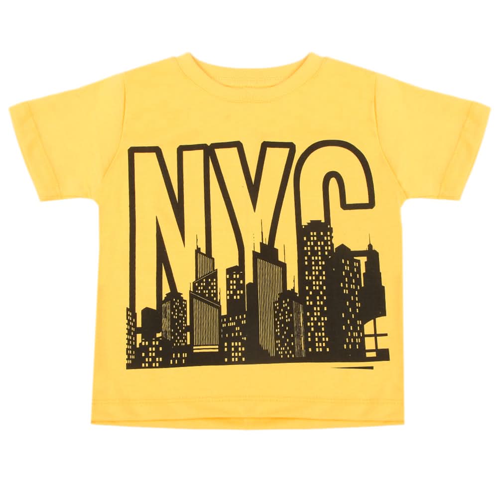 Boys Half Sleeves T-Shirt - Yellow, Boys T-Shirts, Chase Value, Chase Value