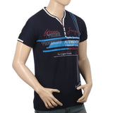 Men's Half Sleeves T-Shirt - Navy Blue, Men, T-Shirts And Polos, Chase Value, Chase Value