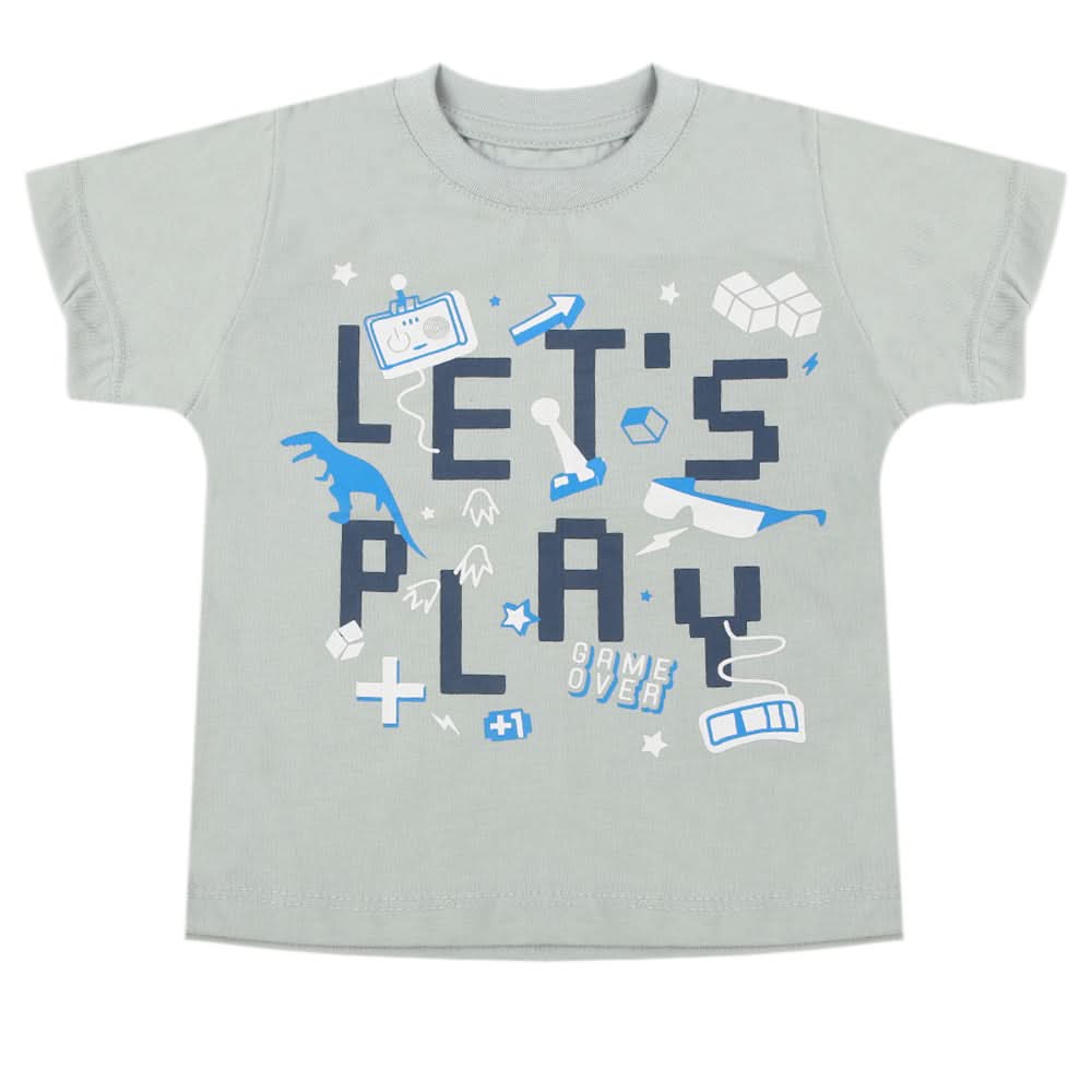 Boys Half Sleeves T-Shirt - Light Grey, Boys T-Shirts, Chase Value, Chase Value