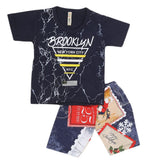 Boys Half Sleeves 2 Piece Suit - Navy Blue, Kids, Boys Sets And Suits, Chase Value, Chase Value
