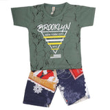 Boys Half Sleeves 2 Piece Suit - Green, Kids, Boys Sets And Suits, Chase Value, Chase Value