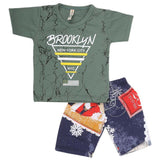 Boys Half Sleeves 2 Piece Suit - Green, Kids, Boys Sets And Suits, Chase Value, Chase Value
