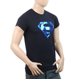 Men's Half Sleeves Round Neck T-Shirt - Navy Blue, Men, T-Shirts And Polos, Chase Value, Chase Value