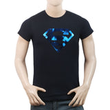 Men's Half Sleeves Round Neck T-Shirt - Black, Men, T-Shirts And Polos, Chase Value, Chase Value