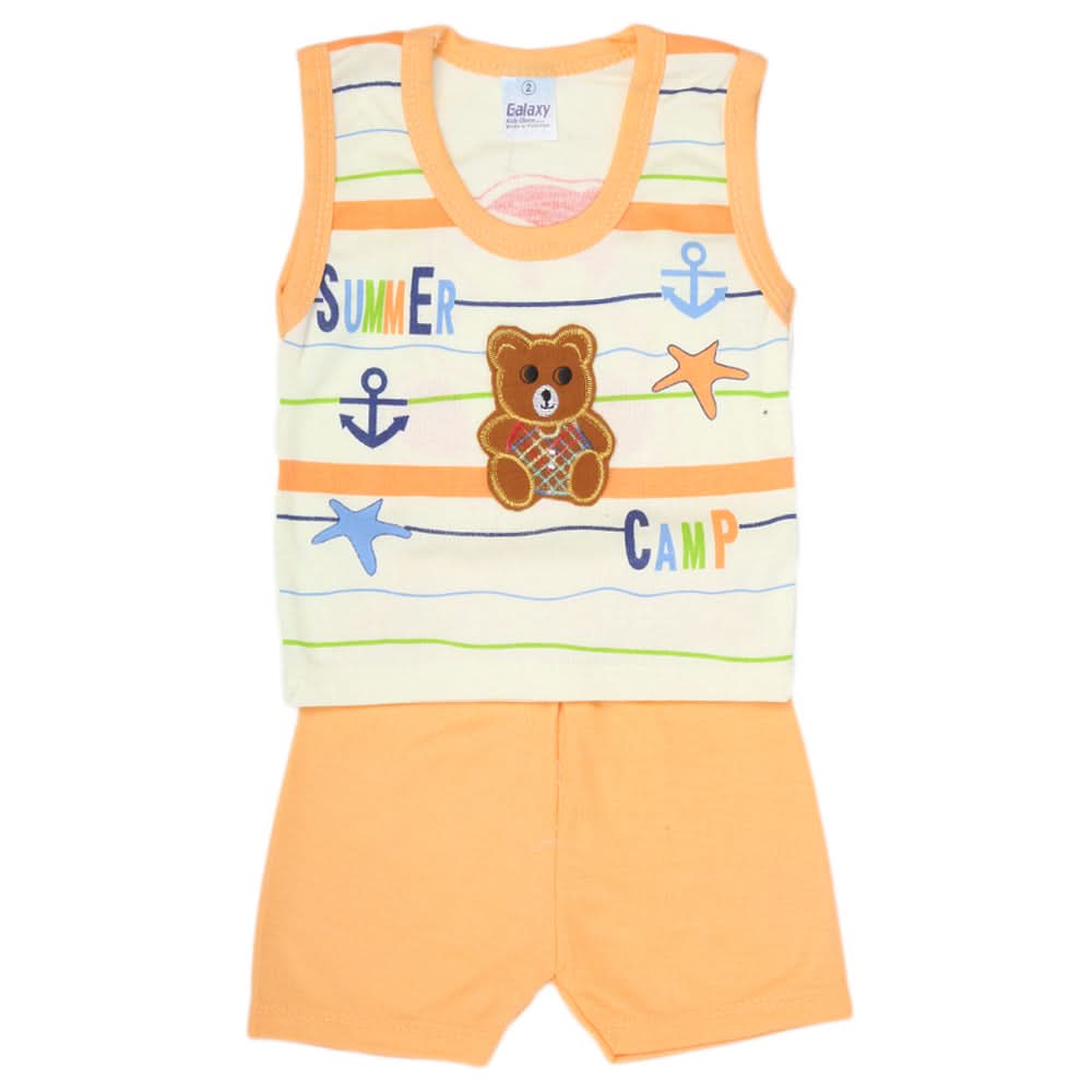 Newborn Boys Sando Suit 1120 - Peach, Kids, NB Boys Sets And Suits, Chase Value, Chase Value