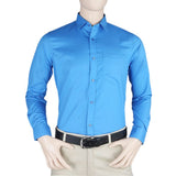 Men's Plain Formal Shirt - Blue - test-store-for-chase-value