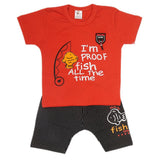 Newborn Boys Half Sleeves Suit - Red, Kids, NB Boys Sets And Suits, Chase Value, Chase Value