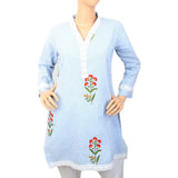 Women's Embroidered Lining Kurti - Blue, Women, Ready Kurtis, Chase Value, Chase Value