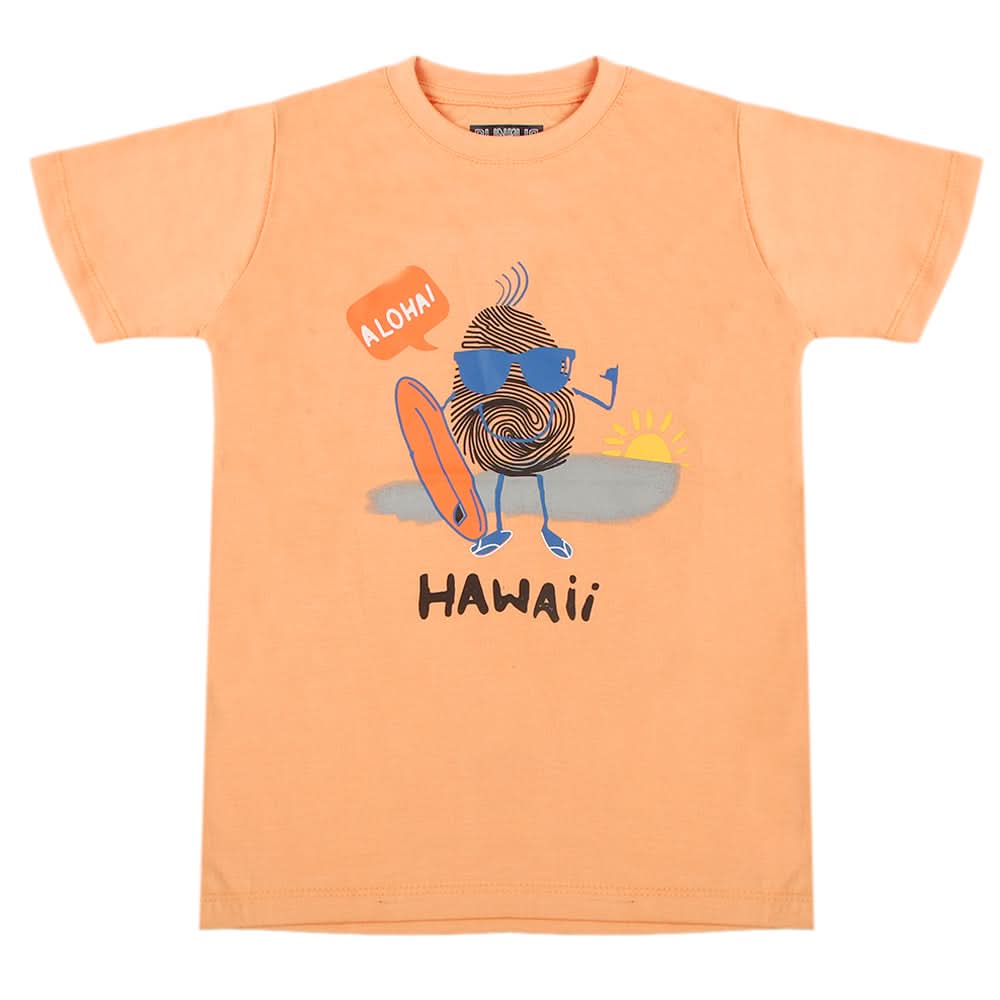 Boys Half Sleeves T-Shirt - Peach, Boys T-Shirts, Chase Value, Chase Value