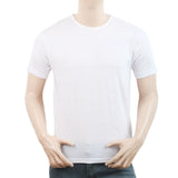 Men's Half Sleeves Plain T-Shirt - White, Men, T-Shirts And Polos, Chase Value, Chase Value