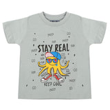 Boys Half Sleeves T-Shirt - Light Grey, Boys T-Shirts, Chase Value, Chase Value