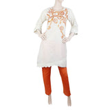 Women's Embroidered 2 Piece Suit - Cream, Women, Shalwar Suits, Chase Value, Chase Value
