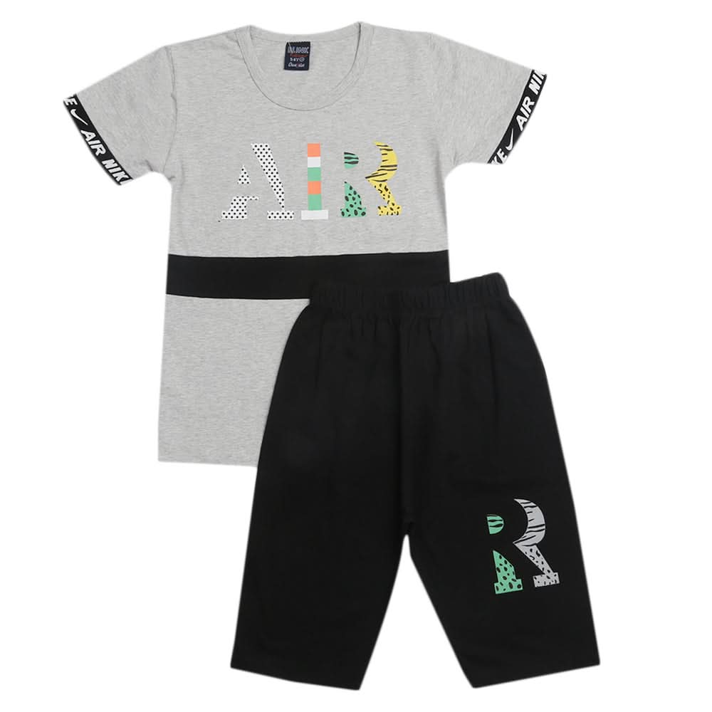 Boys Short Suit - Grey, Kids, Boys Sets And Suits, Chase Value, Chase Value