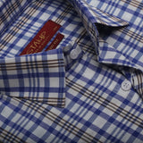 Men's Formal Shirt Check ARC 4395 - Royal Blue, Men, T-Shirts And Polos, Chase Value, Chase Value