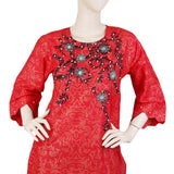 Women's Embroidered 2 Piece Suit - Red, Women, Shalwar Suits, Chase Value, Chase Value