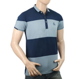 Men's Half Slevees Fancy Polo T-Shirt - Navy Blue, Men, T-Shirts And Polos, Chase Value, Chase Value