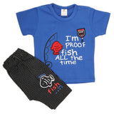 Boys Half Sleeves 2 Piece Suit - Royal Blue, Kids, Boys Sets And Suits, Chase Value, Chase Value