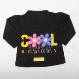 Newborn Girls Full Sleeves T-Shirt - Black, Kids, NB Girls T-Shirts, Chase Value, Chase Value