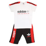 Boys Half Sleeves 2 Piece Suit - White, Kids, Boys Sets And Suits, Chase Value, Chase Value