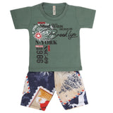 Boys Half Sleeves 2 Piece Suit - Green, Kids, Boys Sets And Suits, Chase Value, Chase Value