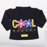 Newborn Girls Full Sleeves T-Shirt - Navy Blue, Kids, NB Girls T-Shirts, Chase Value, Chase Value
