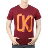 Men's Half Sleeves Printed T-Shirt - Maroon, Men, T-Shirts And Polos, Chase Value, Chase Value