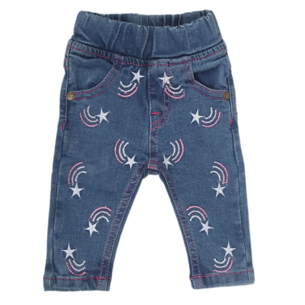 Newborn Girls Denim Pant C-22 - Light Blue, Kids, NB Girls Shorts Skirts And Pants, Chase Value, Chase Value