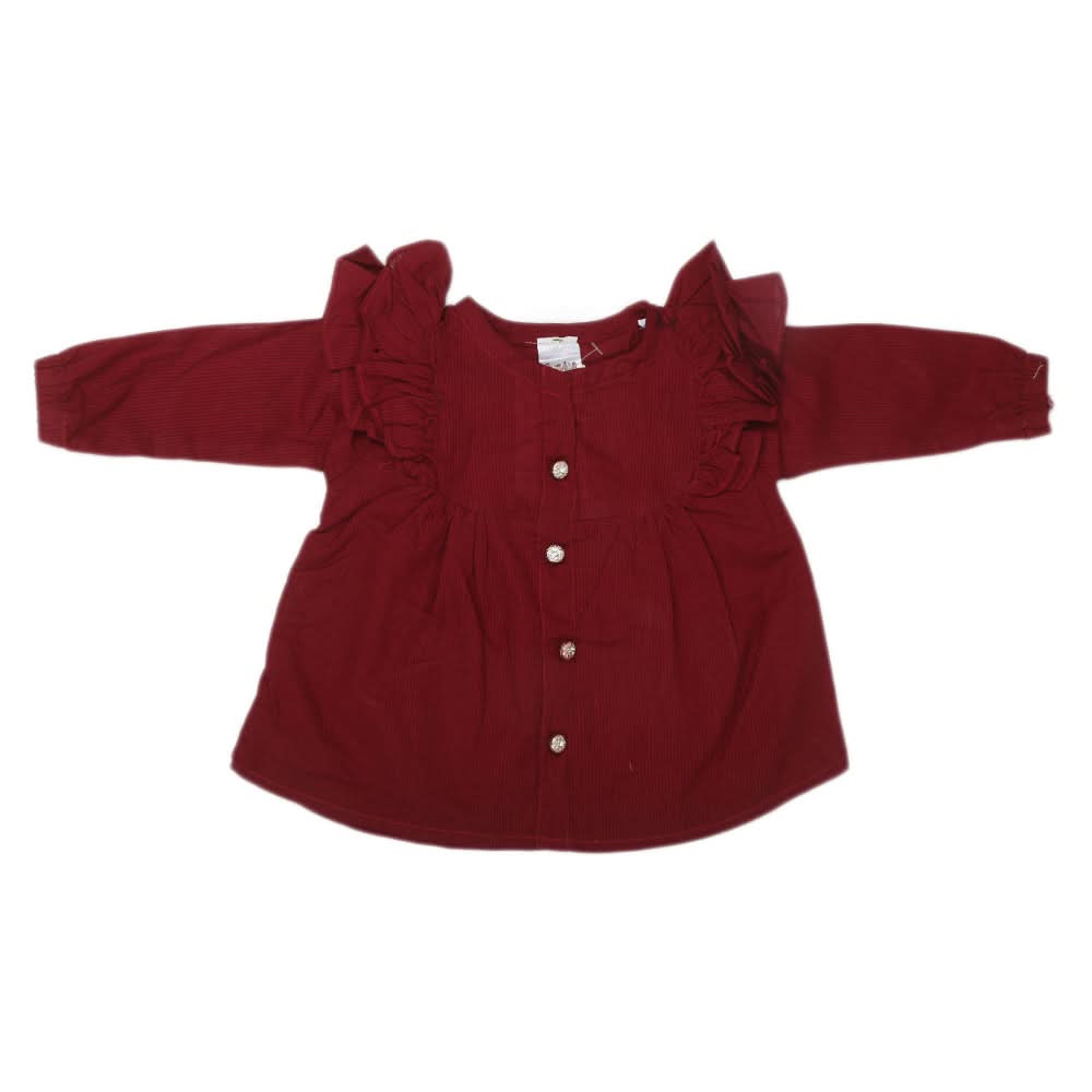 Newborn Girls Frock-A.F 4008-Maroon, Kids, NB Girls Frocks, Chase Value, Chase Value