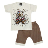 Boys 2 Pcs Suit Half Sleeves - White, Kids, Boys Sets And Suits, Chase Value, Chase Value