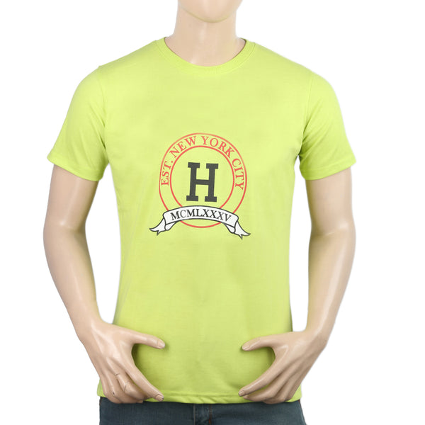 Men's Half Sleeves Printed T-Shirt - Green, Men, T-Shirts And Polos, Chase Value, Chase Value