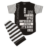 Boys 2 Pcs Suit Half Sleeves - Black, Kids, Boys Sets And Suits, Chase Value, Chase Value