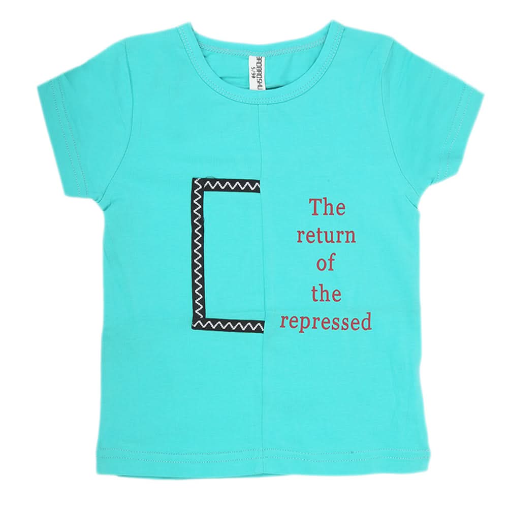 Boys Round Neck T-Shirt - Sea Green, Kids, Boys T-Shirts, Chase Value, Chase Value