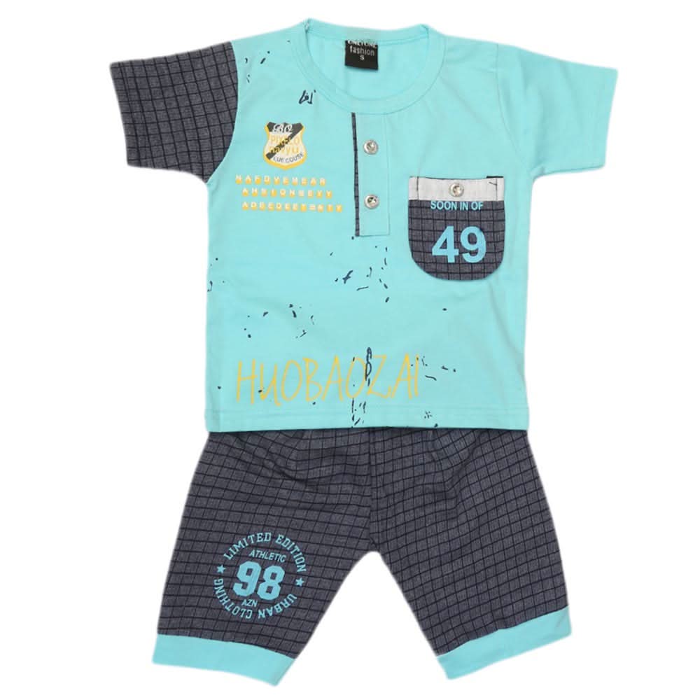 Boys 2 Pcs Suit Half Sleeves - Blue, Kids, Boys Sets And Suits, Chase Value, Chase Value