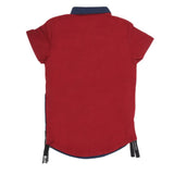 Boys Half Sleeves Round Neck T-Shirt - Maroon, Kids, Boys T-Shirts, Chase Value, Chase Value