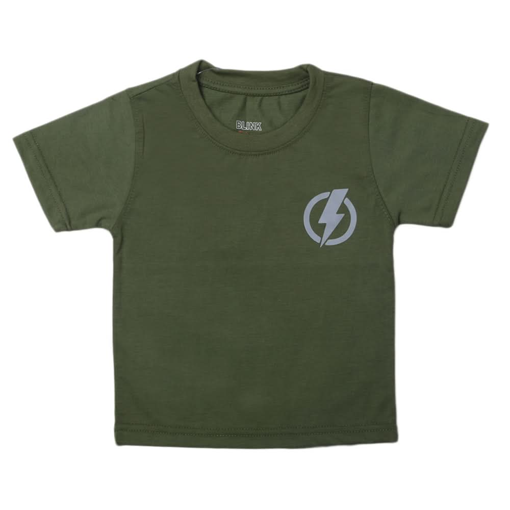Boys Half Sleeves Logo T-Shirt - Green, Kids, Boys T-Shirts, Chase Value, Chase Value