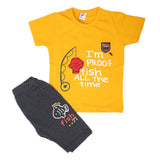 Boys Half Sleeves 2 Piece Suit - Yellow, Kids, Boys Sets And Suits, Chase Value, Chase Value
