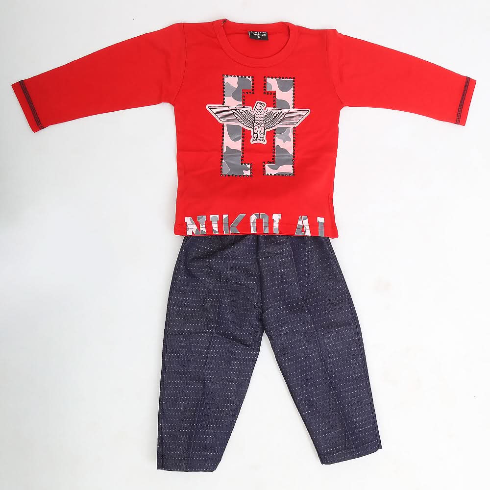 Boys Full Sleeves Suit - Red, Kids, Boys Sets And Suits, Chase Value, Chase Value