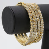 Women's Stone Bangle 4 Piece Set - Golden, Women, Bangles & Bracelets, Chase Value, Chase Value