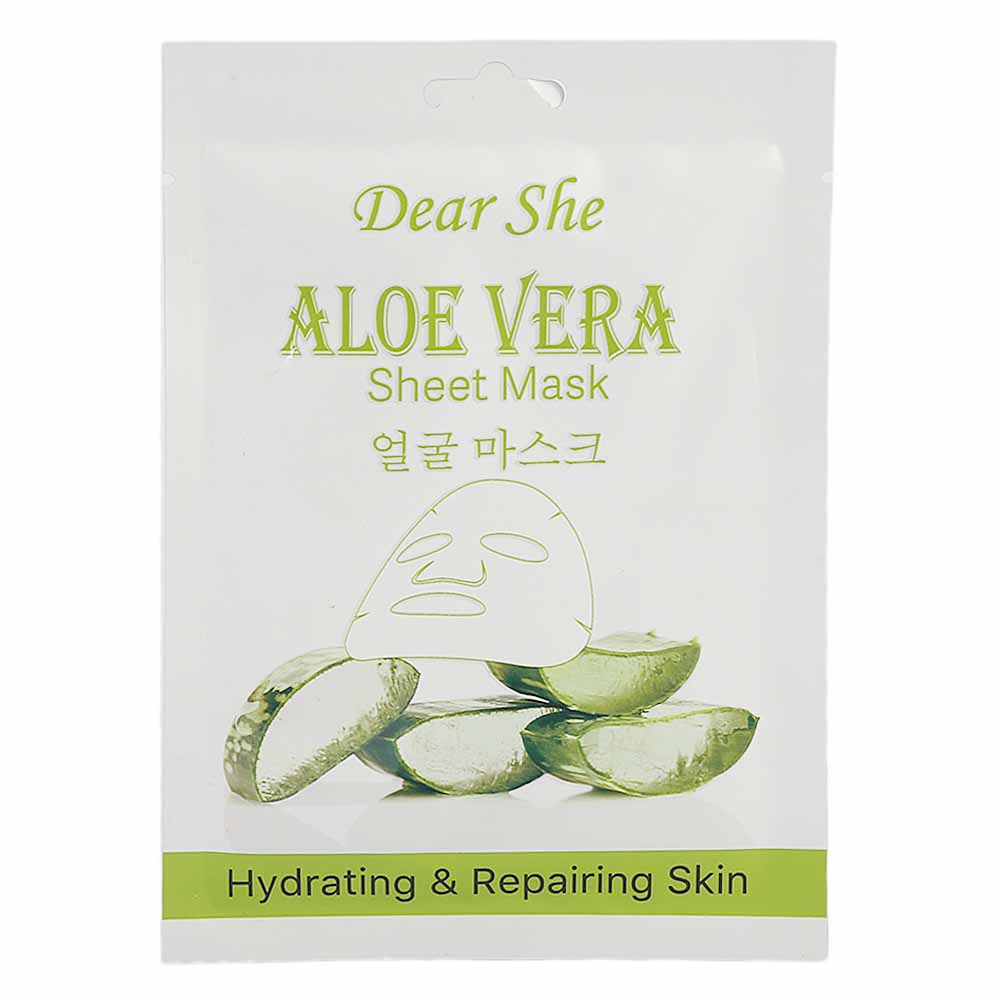 Dear She Aloe Vera Sheet Mask - 25g, Beauty & Personal Care, Masks, Chase Value, Chase Value