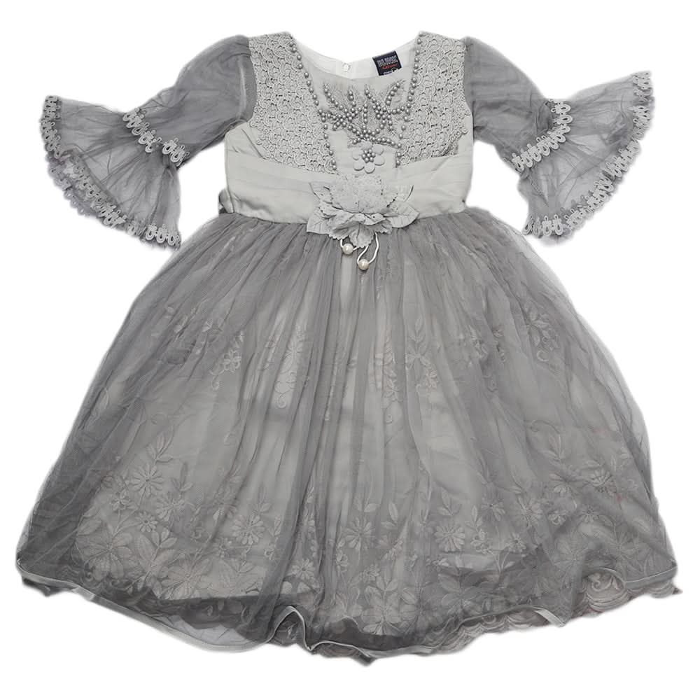 Girls Frock - Grey, Kids, Girls Frocks, Chase Value, Chase Value