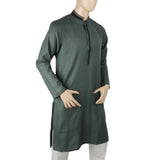 Men's Slim Fit Kurta - Dark Green, Men, Kurtas, Chase Value, Chase Value