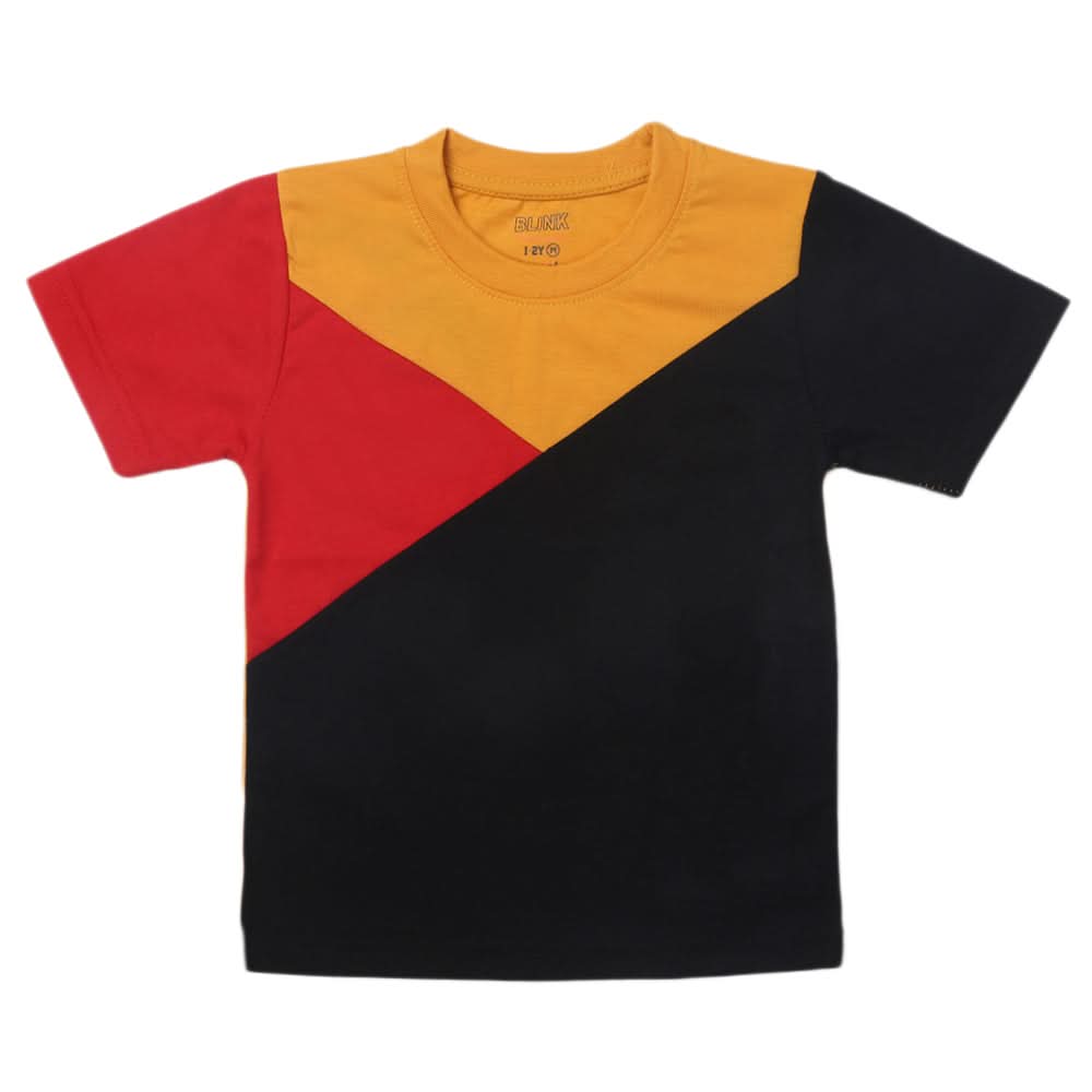 Boys Half Sleeves Logo T-Shirt - Mustard, Kids, Boys T-Shirts, Chase Value, Chase Value