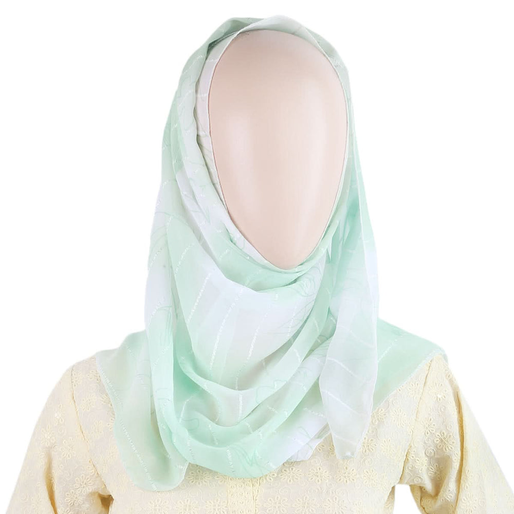 Women Chiffon Scarf - T1 - Green, Women, Shawls And Scarves, Chase Value, Chase Value